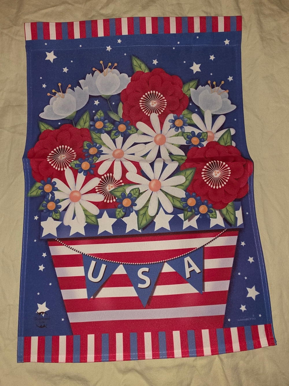 Set Of 3 Patriotic Garden Flags